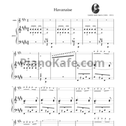Ноты Камиль Сен-Санс - Хаванех для скрипки с оркестром (Op. 83, клавир) - предпросмотр