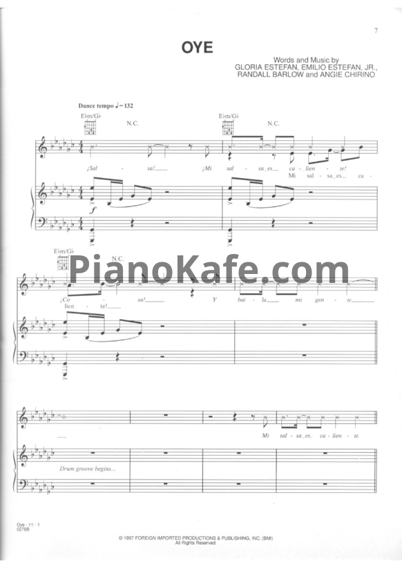 Ноты Gloria Estefan - Gloria! (Книга нот) - PianoKafe.com
