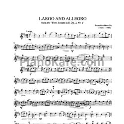 Ноты Б. Марчелло - Largo and allegro (Op. 2, №1)