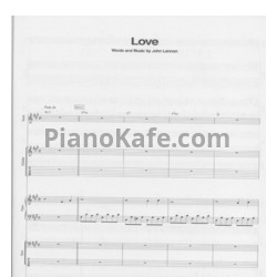 Ноты John Lennon - Love (Партитура) - предпросмотр