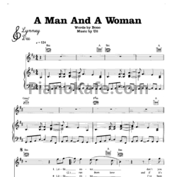 Ноты U2 - A man and a woman - предпросмотр