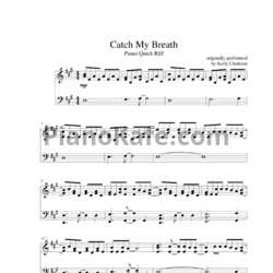 Ноты Kelly Clarkson - Catch my breath - предпросмотр