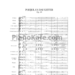 Ноты Ян Сибелиус - Симфоническая поэма "Дочь Похьолы" (Op. 49, партитура) - предпросмотр