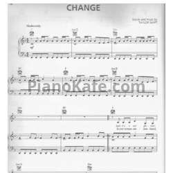 Ноты Taylor Swift - Change - предпросмотр