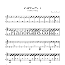 Ноты Ludovico Einaudi - Cold wind Var. 1 - предпросмотр