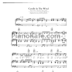 Ноты Elton John - Candle in the wind - предпросмотр