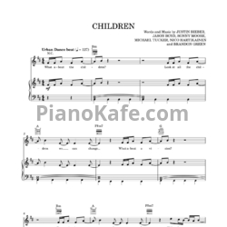 Ноты Justin Bieber - Children - предпросмотр