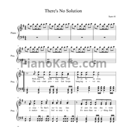 Ноты Sum 41 - There's no solution - предпросмотр