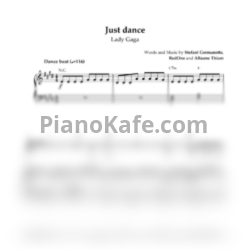 Ноты Lady Gaga - Just dance - предпросмотр