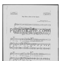Ноты Cole Porter - Buy her a box at the opera - предпросмотр