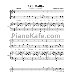 Ноты Gaetano Donizetti - Ave Maria - предпросмотр