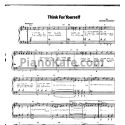 Ноты The Beatles - Think for yourself - предпросмотр