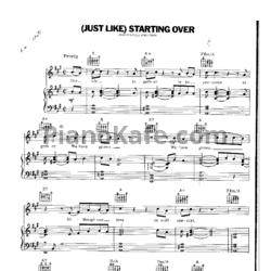 Ноты John Lennon - (Just like) Starting over - предпросмотр