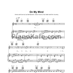 Ноты Sofia Karlberg - On my mind (Ellie Goulding cover) - предпросмотр