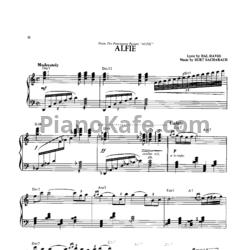 Ноты Burt Bacharach - Alfie