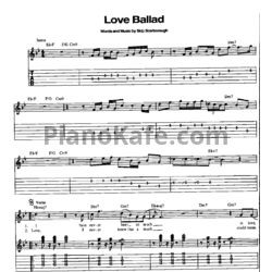 Ноты George Benson - Love ballad (Guitar tabs) - предпросмотр