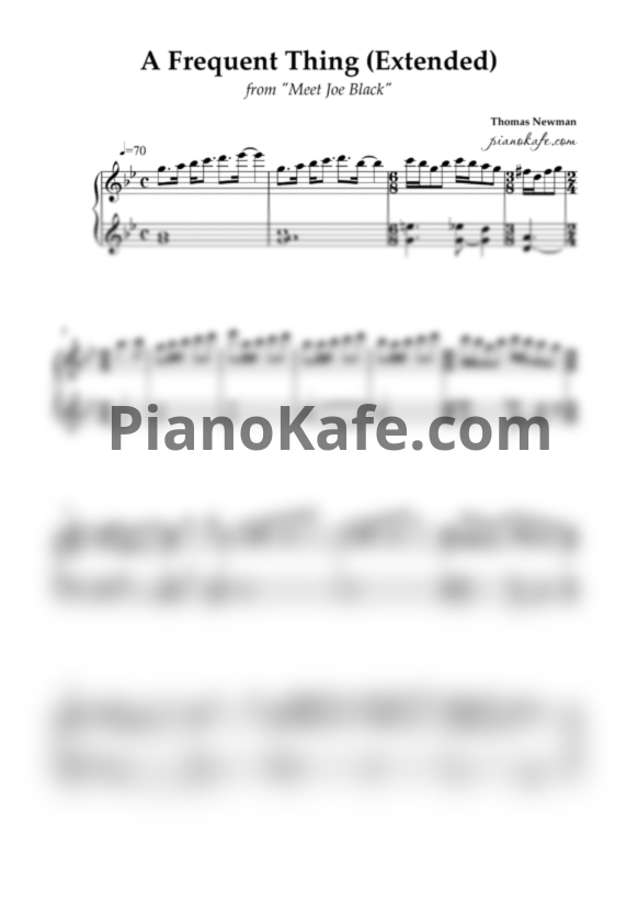 Ноты Thomas Newman - A frequent thing (Отрывок) - PianoKafe.com
