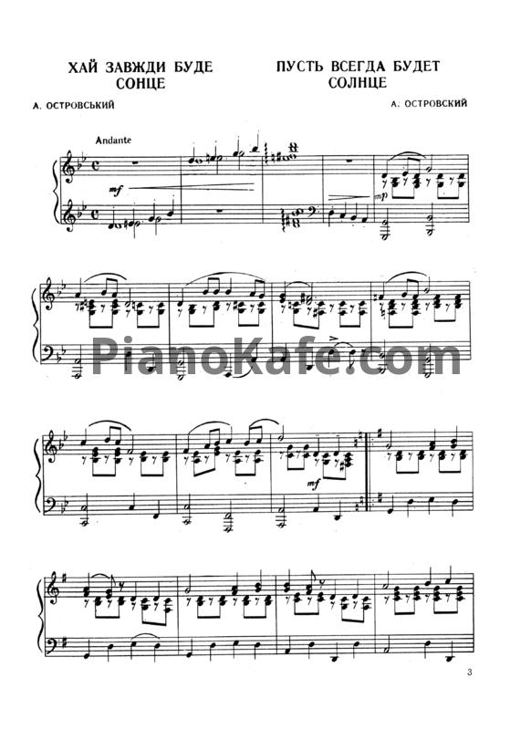 Ноты С. Сабадаш - Песня с полонины - PianoKafe.com