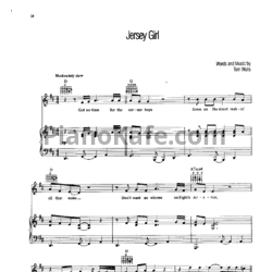Ноты Tom Waits - Jersey girl - предпросмотр