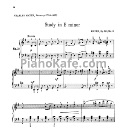 Ноты Ш. Майер - Этюд ми минор  (Op. 340, №13) - предпросмотр