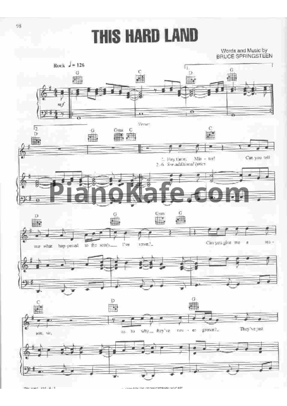 Ноты Bruce Springsteen - Greatest hits (Книга нот) - PianoKafe.com