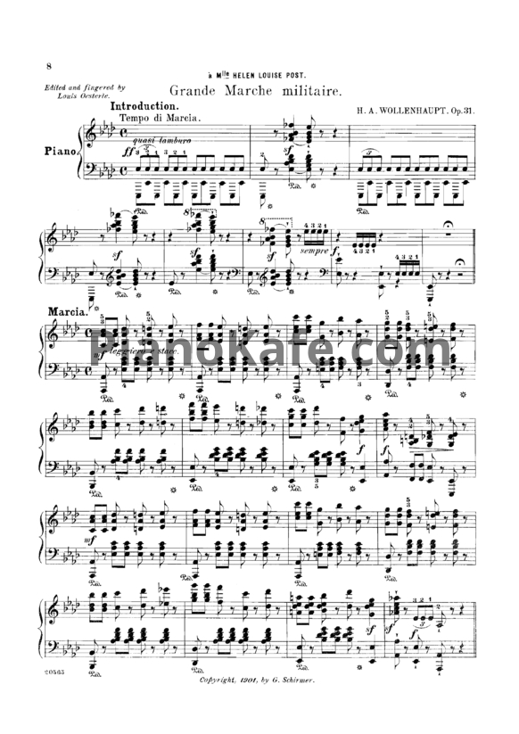 Ноты Герман Волленгаупт - Grande marche militaire (Соч. 31) - PianoKafe.com