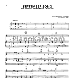 Ноты Frank Sinatra - September song (2)
