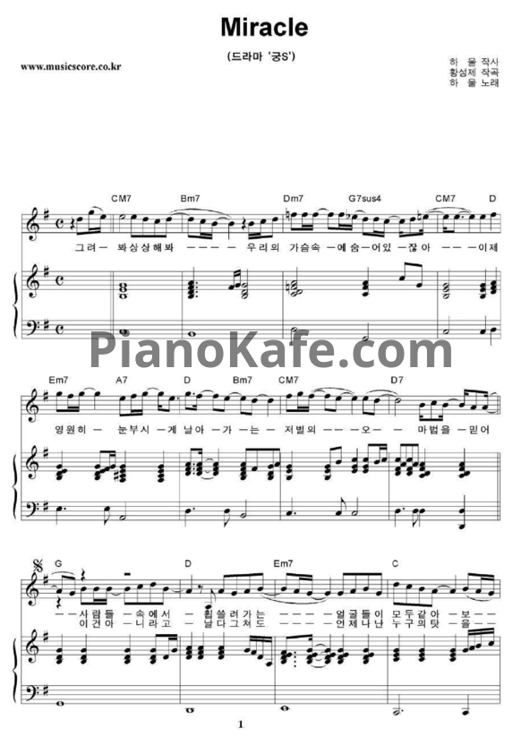 Ноты Howl - Miracle - PianoKafe.com