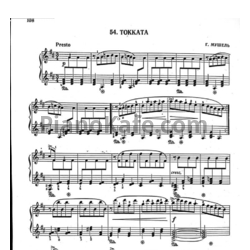 Ноты Г. Мушель - Токката ре мажор - предпросмотр