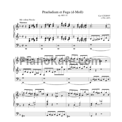 Ноты Карл Черни - 6 прелюдий и фуг, Op. 603 - предпросмотр