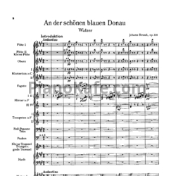 Ноты Иоганн Штраус (сын) - Вальс "На прекрасном голубом Дунае" (Op. 314, партитура) - предпросмотр