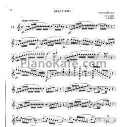 Ноты Ф. Мазас - Стакатто