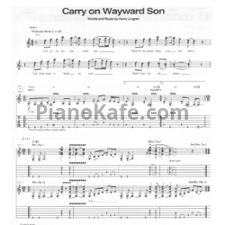 Ноты Kansas - Carry on wayward son (2)