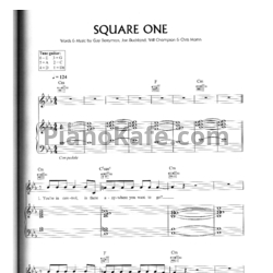 Ноты Coldplay - Square one - предпросмотр