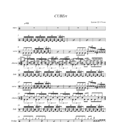 Ноты System of a Down - CUBErt - предпросмотр