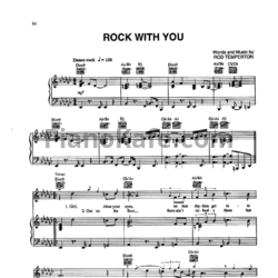 Ноты Michael Jackson - Rock with you - предпросмотр