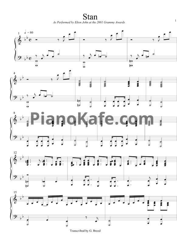 Ноты Elton John - Stan - PianoKafe.com
