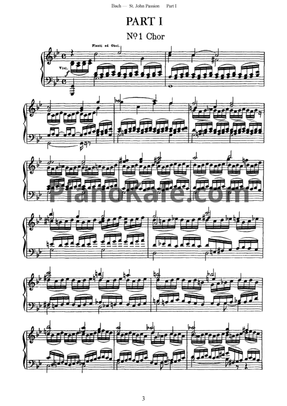 Ноты И. Бах - Страсти по Иоанну (BWV 245) - PianoKafe.com
