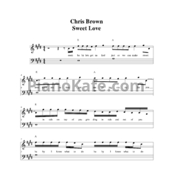 Ноты Chris Brown - Sweet love - предпросмотр