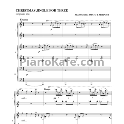 Ноты James Pierpont - Jingle Bells (для 1 фортепиано в 6 рук) - предпросмотр