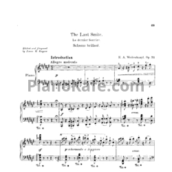 Ноты Герман Волленгаупт - Le dernier sourire (The last smile) Op. 72 - предпросмотр