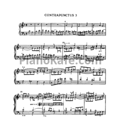 Ноты И. Бах - Искусство фуги (в изложении для фортепиано). Контрапункт №3 - предпросмотр