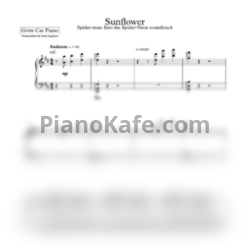 Ноты Post Malone, Swae Lee - Sunflower (Версия 2) - предпросмотр