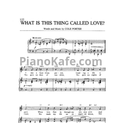 Ноты Frank Sinatra - What is this thing called love? - предпросмотр