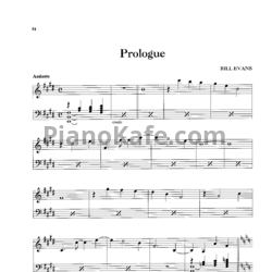 Ноты Bill Evans - Prologue - предпросмотр