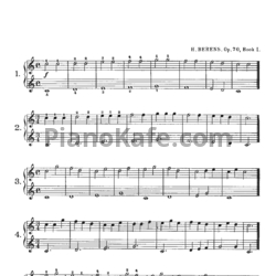 Ноты Г. Беренс - 50 фортепианных частей для начинающих (Op. 70) - предпросмотр