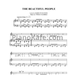 Ноты Marilyn Manson - The beautiful people - предпросмотр