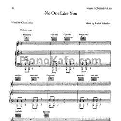 Ноты Scorpions - No one like you - предпросмотр