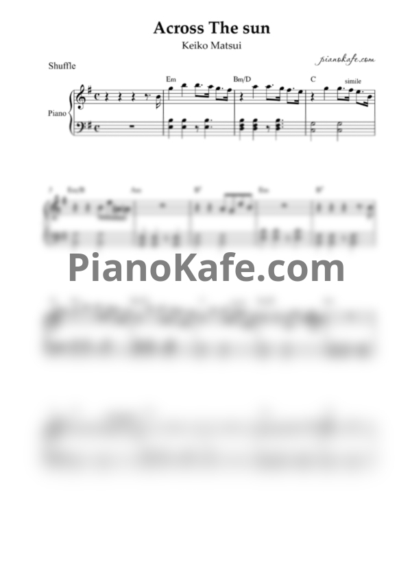 Ноты Keiko Matsui - Across the sun (Версия 3) - PianoKafe.com