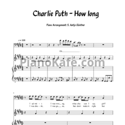 Ноты Charlie Puth - How long - предпросмотр